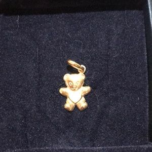 18kt Italian teddy bear pendant